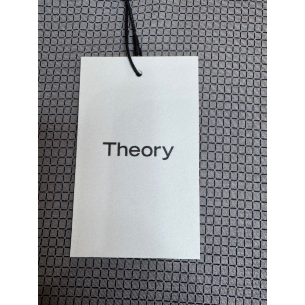 Theory Performance Athletic Tee Men's Large Pima Cotton NWT Mini Cube Knit - Picture 6 of 8